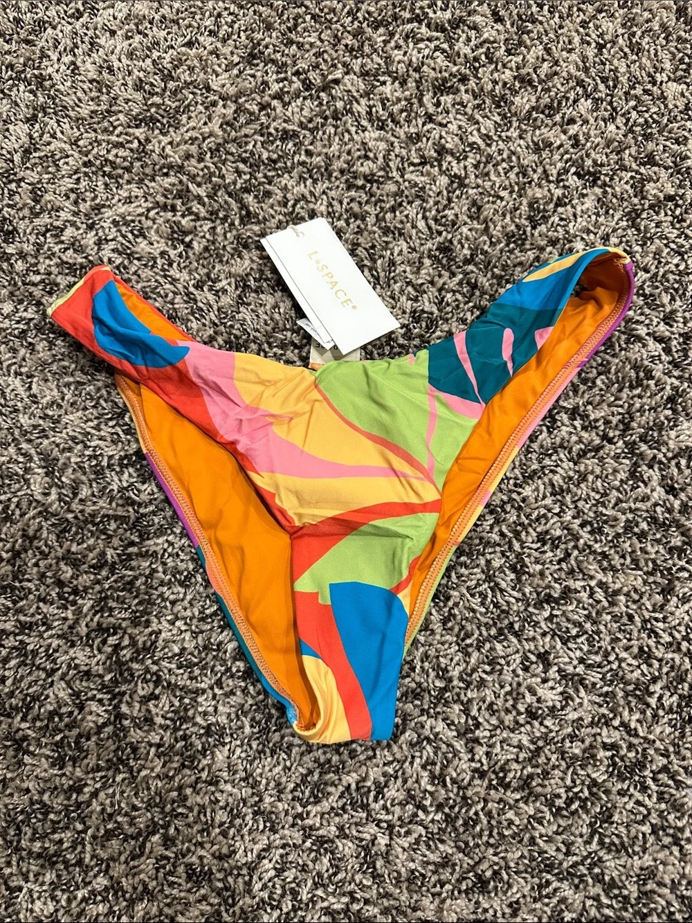 l*space Multi-Color Abstract Print Bikini Bottoms